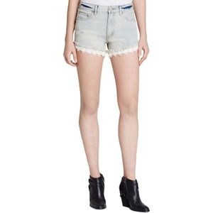 Free People Daisy Wash shorts crochet hem Sz 26